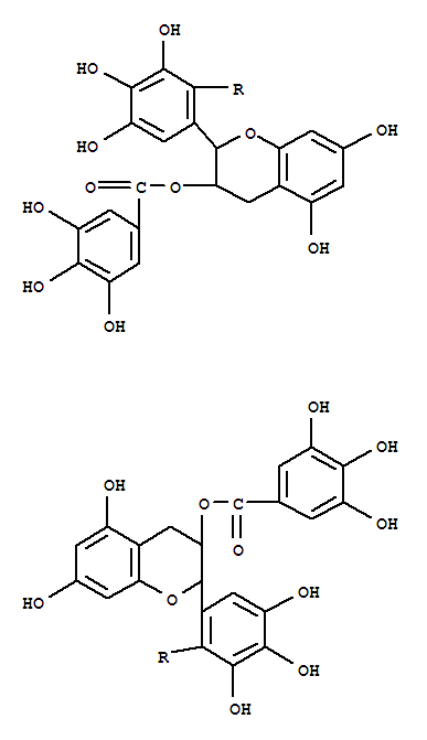 Molecular Structure of 116403-62-4 (Benzoic acid,3,4,5-trihydroxy-,1,1'-[(1S)-4,4',5,5',6,6'-hexahydroxy[1,1'-biphenyl]-2,2'-diyl]bis[(2R,3R)-3,4-dihydro-5,7-dihydroxy-2H-1-benzopyran-2,3-diyl]ester)