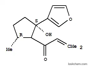 Molecular Structure of 116512-31-3 (2-Buten-1-one,1-[(2S,5R)-2-(3-furanyl)-2-hydroxy-5-methylcyclopentyl]-3-methyl-)