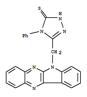 116989-68-5,5-(6H-indolo[2,3-b]quinoxalin-6-ylmethyl)-4-phenyl-2,4-dihydro-3H-1,2,4-triazole-3-thione,6H-Indolo[2,3-b]quinoxaline,3H-1,2,4-triazole-3-thione deriv.