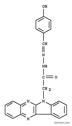 Molecular Structure of 116989-85-6 (6H-Indolo[2,3-b]quinoxaline-6-aceticacid, 2-[(4-hydroxyphenyl)methylene]hydrazide)