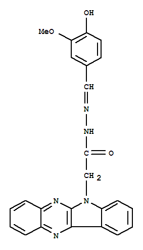 116989-88-9,6H-Indolo[2,3-b]quinoxaline-6-aceticacid, 2-[(4-hydroxy-3-methoxyphenyl)methylene]hydrazide,6H-Indolo[2,3-b]quinoxaline-6-aceticacid, [(4-hydroxy-3-methoxyphenyl)methylene]hydrazide (9CI)