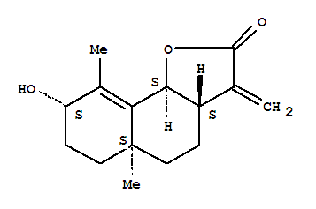 117013-49-7,Naphtho[1,2-b]furan-2(3H)-one,3a,4,5,5a,6,7,8,9b-octahydro-8-hydroxy-5a,9-dimethyl-3-methylene-,(3aS,5aS,8S,9bS)-,Naphtho[1,2-b]furan-2(3H)-one,3a,4,5,5a,6,7,8,9b-octahydro-8-hydroxy-5a,9-dimethyl-3-methylene-, [3aS-(3aa,5ab,8b,9bb)]-; Cichoriolide A
