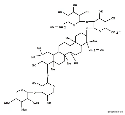 Molecular Structure of 117230-34-9 (b-D-Glucopyranosiduronic acid, (3b,4b,21b,22b)-21,23-dihydroxy-22-[[3-O-(2,3,4-tri-O-acetyl-b-D-xylopyranosyl)-a-L-arabinopyranosyl]oxy]olean-12-en-3-yl2-O-b-D-galactopyranosyl-)