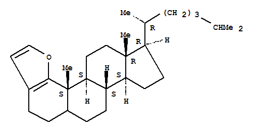 Molecular Structure of 117527-73-8 (Cholest-1-eno[1,2-b]furan(9CI))