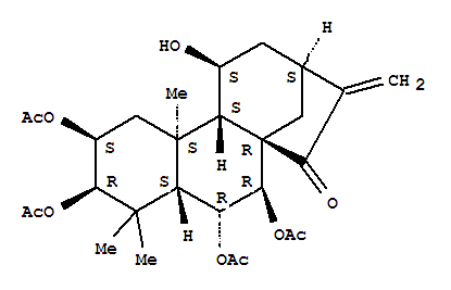 Kaur-16-en-15-one,2,3,6,7-tetrakis(acetyloxy)-11-hydroxy-, (2b,3b,6a,7b,11b)- (9CI)