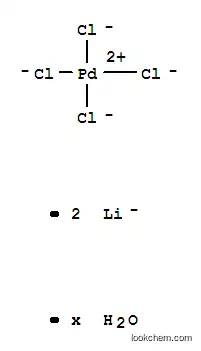 Molecular Structure of 123334-21-4 (LITHIUM TETRACHLOROPALLADATE(II) HYDRATE)