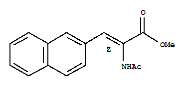 Molecular Structure of 131305-19-6 (2-Propenoic acid,2-(acetylamino)-3-(2-naphthalenyl)-, methyl ester, (2Z)-)
