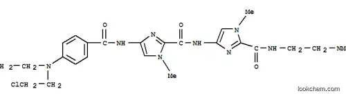 Molecular Structure of 147056-64-2 (4-[[4-[[4-[bis(2-chloroethyl)amino]benzoyl]amino]-1-methyl-imidazole-2 -carbonyl]amino]-N-(2-dimethylaminoethyl)-1-methyl-imidazole-2-carboxa mide)