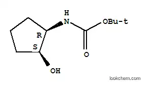 Molecular Structure of 155837-16-4 (Carbamic acid, (2-hydroxycyclopentyl)-, 1,1-dimethylethyl ester, cis- (9CI))