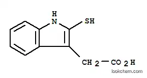 Molecular Structure of 156135-50-1 (1H-Indole-3-aceticacid,2-mercapto-(9CI))