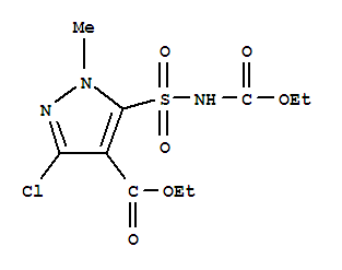 3-CHLORO-5-[[(ETHOXYCARBONYL)AMINO]SULFONYL]-1-METHYL-1H-PYRAZOLE-4-CARBOXYLIC ACID ETHYL ESTER
