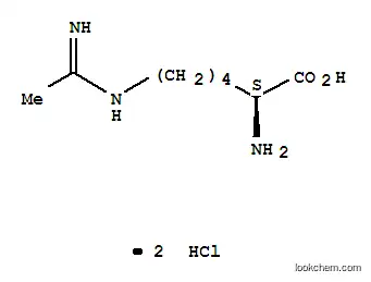 Molecular Structure of 159190-45-1 (L-N6-(1-IMINOETHYL)LYSINE DIHYDROCHLORIDE)