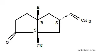 Molecular Structure of 164323-12-0 (3a(1H)-Pentalenecarbonitrile,2-ethenylhexahydro-4-oxo-,(2-alpha-,3a-bta-,6a-bta-)-(9CI))