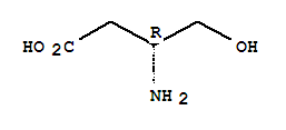 Molecular Structure of 16504-56-6 (Butanoic acid,3-amino-4-hydroxy-, (3R)-)
