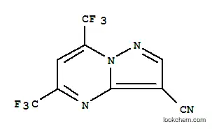 Molecular Structure of 175276-40-1 (5,7-BIS(TRIFLUOROMETHYL)-3-CYANOPYRAZOLO[1,5-A]PYRIMIDINE)