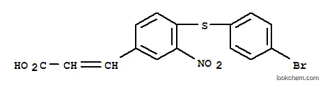 Molecular Structure of 175278-55-4 (3-[4-[(4-BROMOPHENYL)THIO]-3-NITROPHENYL]ACRYLIC ACID)