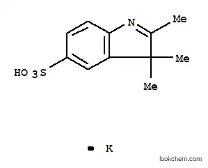 Molecular Structure of 184351-56-2 (2,3,3-TRIMETHYLINDOLENINE-5-SULFONIC ACID, POTASSIUM SALT)