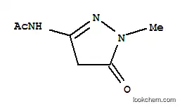 Molecular Structure of 185451-37-0 (Acetamide,  N-(4,5-dihydro-1-methyl-5-oxo-1H-pyrazol-3-yl)-)