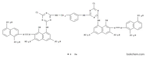 Molecular Structure of 186554-26-7 (1,5-Naphthalenedisulfonic acid, 2-8-4-chloro-6-3-4-chloro-6-7-(1,5-disulfo-2-naphthalenyl)azo-8-hydroxy-3,6-disulfo-1-naphthalenylamino-1,3,5-triazin-2-ylaminomethylphenylamino-1,3,5-triazin-2-ylamino-1-hydroxy-3,6-disulfo-2-naphthalenylazo-, octasodium s)