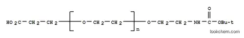 Molecular Structure of 187848-68-6 (O-[2-(Boc-amino)ethyl]-Oμ-(2-carboxyethyl)polyethylene  glycol  3,000)