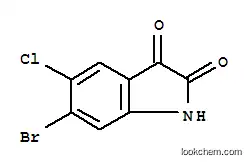 Molecular Structure of 192799-05-6 (6-Bromo-5-chloro-1H-indole-2,3-dione)