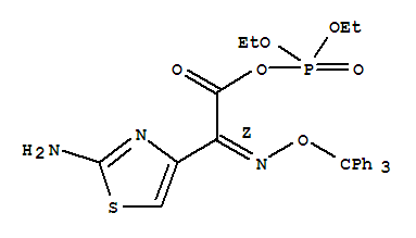 O,O-Diethylphosphoryl (Z)-2-(2-aminothiazol-4-yl)-2-trityloxyiminoacetate