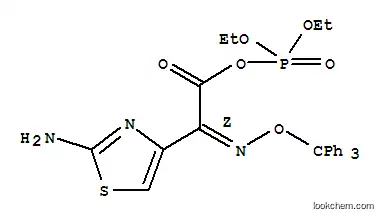 Molecular Structure of 193402-47-0 (4-THIAZOLEACETIC ACID, 2-AMINO-ALPHA-[(TRIPHENYLMETHOXY)IMINO]-, ANHYDRIDE WITH DIETHYL HYDROGEN PHOSPHATE, (Z)-)