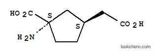 Molecular Structure of 194785-82-5 (Cyclopentaneacetic acid, 3-amino-3-carboxy-, (1S-trans)- (9CI))