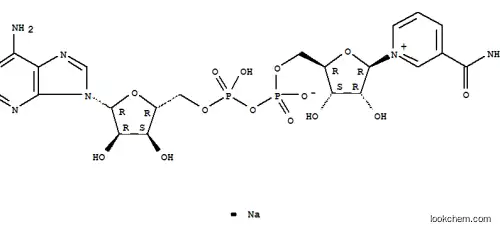 Molecular Structure of 20111-18-6 (BETA-NICOTINAMIDE ADENINE DINUCLEOTIDE SODIUM SALT)