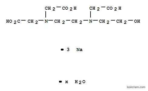 Molecular Structure of 207386-87-6 (N-(2-HYDROXYETHYL)ETHYLENEDIAMINETRIACETIC ACID, TRISODIUM SALT HYDRATE, 85)