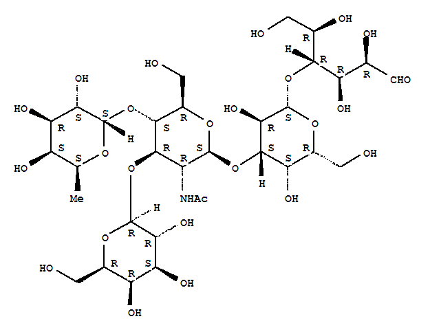 D-Glucose, O-6-deoxy-a-L-galactopyranosyl-(1?4)-O-[b-D-galactopyranosyl-(1?3)]-O-2-(acetylamino)-2-deoxy-b-D-glucopyranosyl-(1?3)-O-b-D-galactopyranosyl-(1?4)-