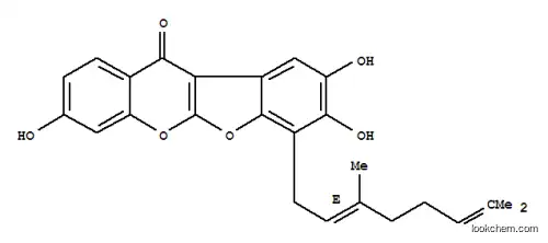 Molecular Structure of 221231-94-3 (11H-Benzofuro[2,3-b][1]benzopyran-11-one,7-[(2E)-3,7-dimethyl-2,6-octadien-1-yl]-3,8,9-trihydroxy-)