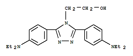 22159-35-9,2-{3,5-bis[4-(diethylamino)phenyl]-4H-1,2,4-triazol-4-yl}ethanol,4H-1,2,4-Triazole-4-ethanol,3,5-bis[p-(diethylamino)phenyl]- (7CI,8CI); 1-Hydroxyethyl-2,5-bis(p-diethylaminophenyl)-1,3,4-triazole;NSC 520803