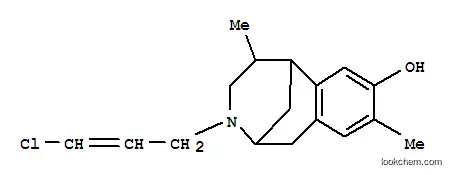 Molecular Structure of 22204-17-7 (3-[(2E)-3-chloroprop-2-en-1-yl]-6,11-dimethyl-1,2,3,4,5,6-hexahydro-2,6-methano-3-benzazocin-8-ol)