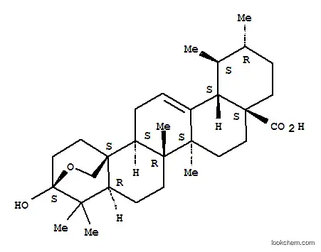 Molecular Structure of 22626-26-2 (3β,25-Epoxy-3-hydroxyurs-12-en-28-oic acid)