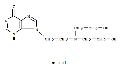 23199-28-2,9-{2-[bis(2-hydroxyethyl)amino]ethyl}-3,9-dihydro-6H-purin-6-one,Hypoxanthine,9-[2-[bis(2-hydroxyethyl)amino]ethyl]-, monohydrochloride (8CI); NSC 94488
