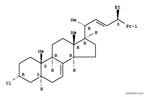 Molecular Structure of 23455-42-7 (Stigmasta-7,22-diene,3-chloro-, (3a,5a)- (9CI))