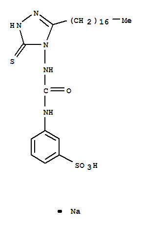 Benzenesulfonic acid,3-[[[(3-heptadecyl-1,5-dihydro-5-thioxo-4H-1,2,4-triazol-4-yl)amino]carbonyl]amino]-,sodium salt (1:1)