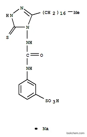 Molecular Structure of 23455-89-2 (sodium 3-[[[(1,5-dihydro-3-heptadecyl-5-thioxo-4H-1,2,4-triazol-4-yl)amino]carbonyl]amino]benzenesulphonate)