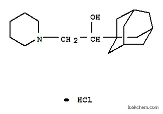 Molecular Structure of 23479-48-3 (2-(piperidin-1-yl)-1-(tricyclo[3.3.1.1~3,7~]dec-1-yl)ethanol hydrochloride (1:1))