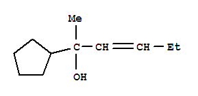 23601-42-5,Cyclopentanemethanol, a-1-buten-1-yl-a-methyl-,3-Hexen-2-ol,2-cyclopentyl- (8CI); Cyclopentanemethanol, a-1-butenyl-a-methyl- (9CI)