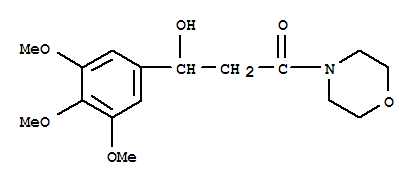23771-27-9,3-hydroxy-1-(morpholin-4-yl)-3-(3,4,5-trimethoxyphenyl)propan-1-one,Morpholine,4-(b-hydroxy-3,4,5-trimethoxyhydrocinnamoyl)-(8CI)