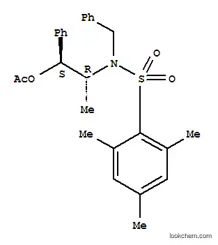 Molecular Structure of 240423-53-4 ((1S,2R)-2-[N-BENZYL-N-(MESITYLENESULFONYL)AMINO]-1-PHENYLPROPYL ACETATE)
