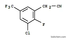 Molecular Structure of 261763-15-9 (3-CHLORO-2-FLUORO-5-(TRIFLUOROMETHYL)PHENYLACETONITRILE)