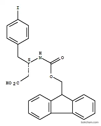 Molecular Structure of 270065-72-0 (FMOC-(S)-3-AMINO-4-(4-IODO-PHENYL)-BUTYRIC ACID)