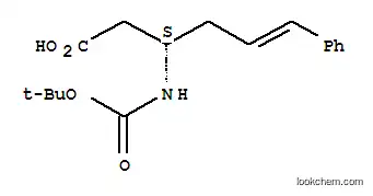 Molecular Structure of 270596-44-6 (BOC-(S)-3-AMINO-(6-PHENYL)-5-HEXENOIC ACID)