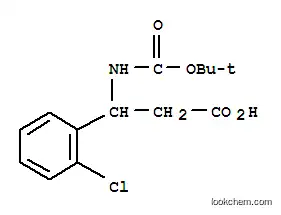 Molecular Structure of 284493-66-9 (3-BOC-AMINO-3-(2'-CHLOROPHENYL)PROPIONIC ACID)