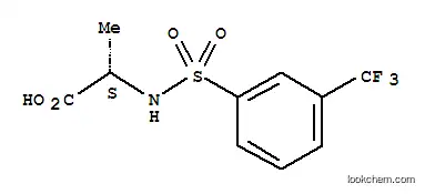 Molecular Structure of 288266-54-6 ((N-(3-TRIFLUOROMETHYL)BENZENESULFONYL)ALANINE)