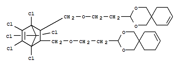 3,3'-[(1,4,5,6,7,7-HEXACHLORO-5-NORBORNEN-2,3-YLENE)BIS(METHYLENEOXYETHYLENE)]BIS-2,4-DIOXASPIRO[5.5]UNDEC-8-ENE