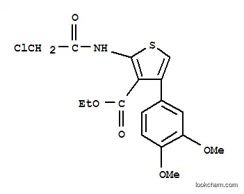 Molecular Structure of 304863-82-9 (2-(2-CHLORO-ACETYLAMINO)-4-(3,4-DIMETHOXY-PHENYL)-THIOPHENE-3-CARBOXYLIC ACID ETHYL ESTER)